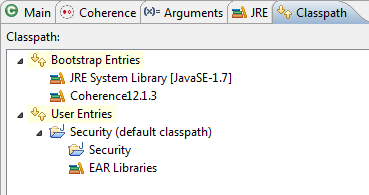 Classpath Tab for the AccessControlExample Program