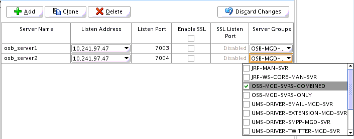 Description of config_osb_managed_servers.png follows
