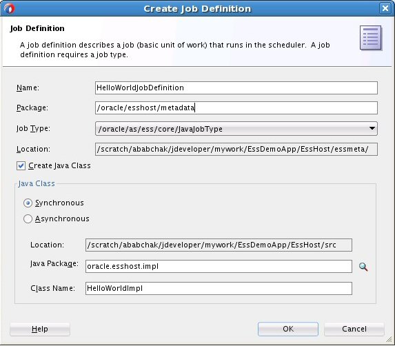 Creating a Job Definition Creating a Job Definition