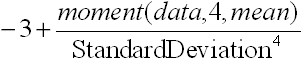 eq of kurtosis eq of kurtosis