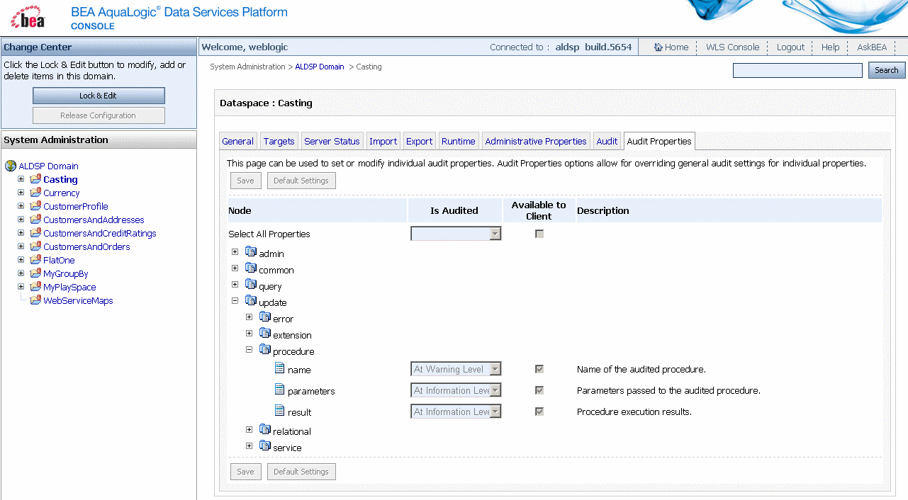 Configure Audit Properties Configure Audit Properties