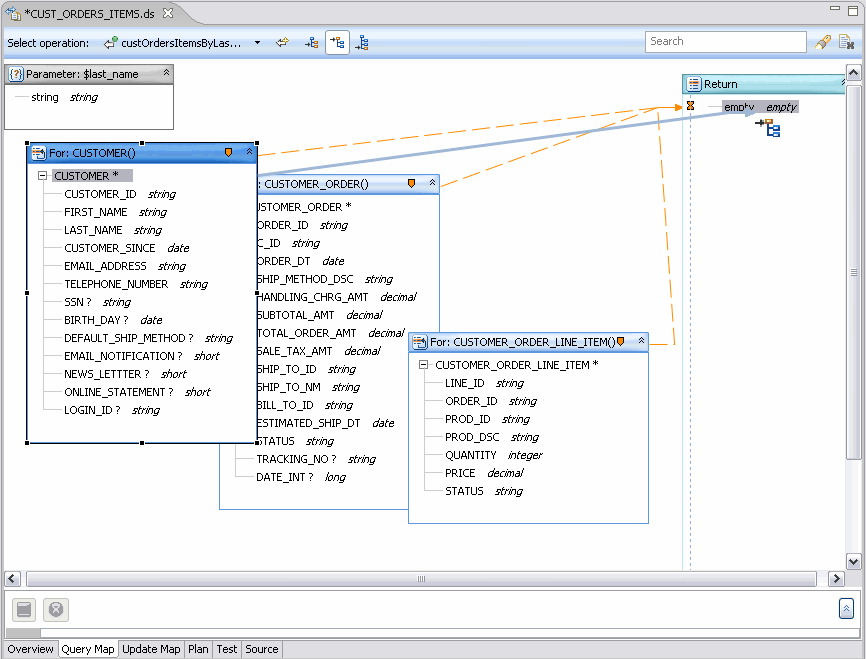 Dragging complex elements to the Return values.