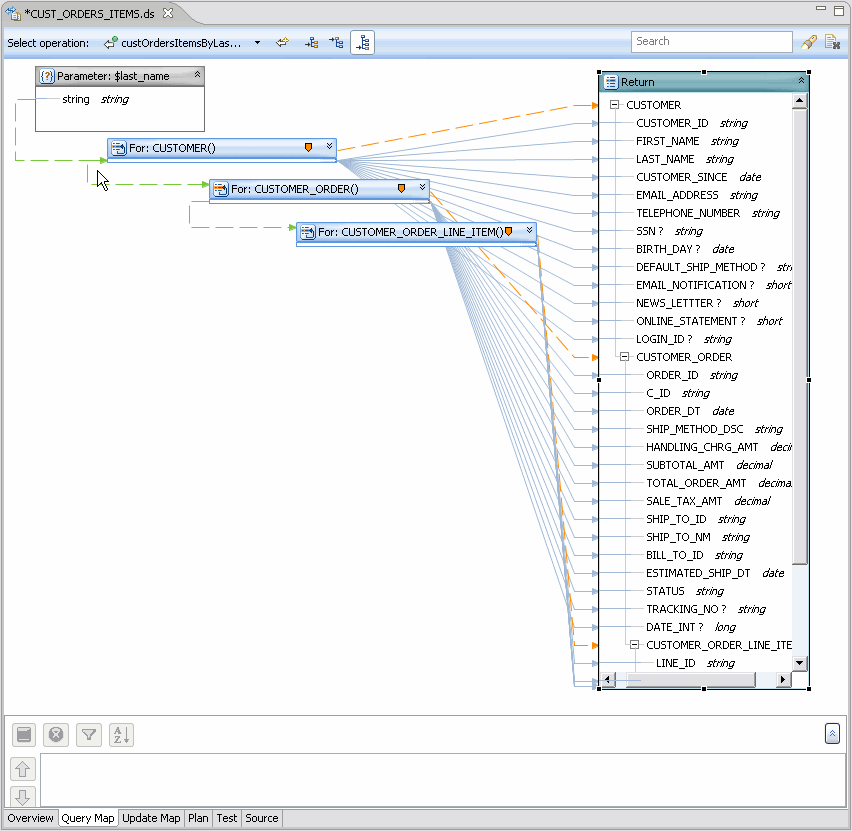 Mapped parameter and where clause