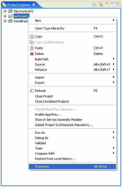Select Project Properties.