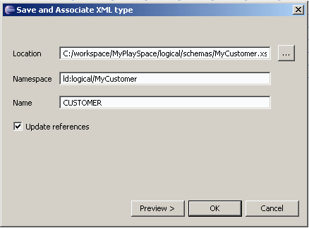 Associate XML type. Associate XML type.