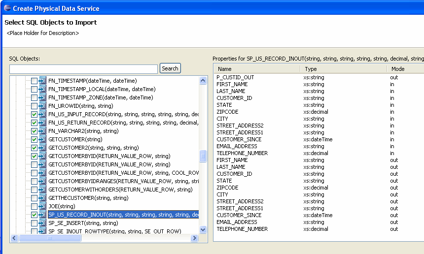 Select SQL Objects to Import.