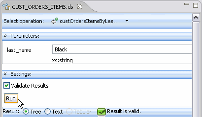 Testing parameterized query