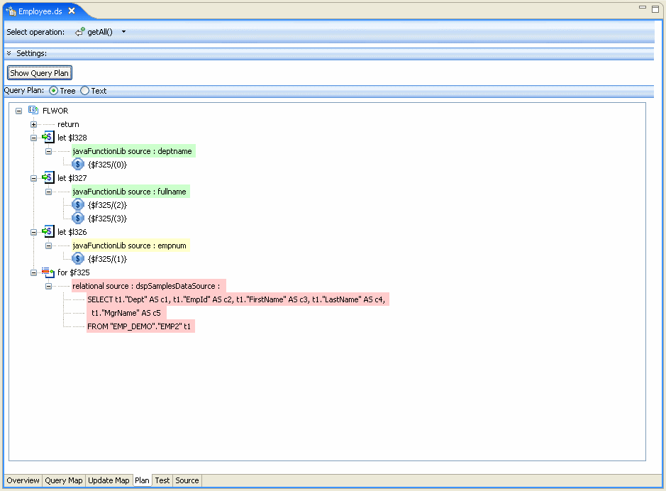 Query plan for getAll Operation Query plan for getAll Operation