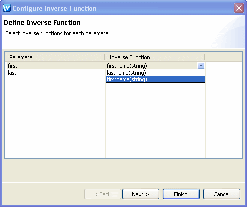 Select Configure Inverse Function Select Configure Inverse Function