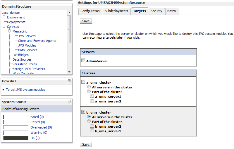 UMSAQJMSSystemResource page UMSAQJMSSystemResource page