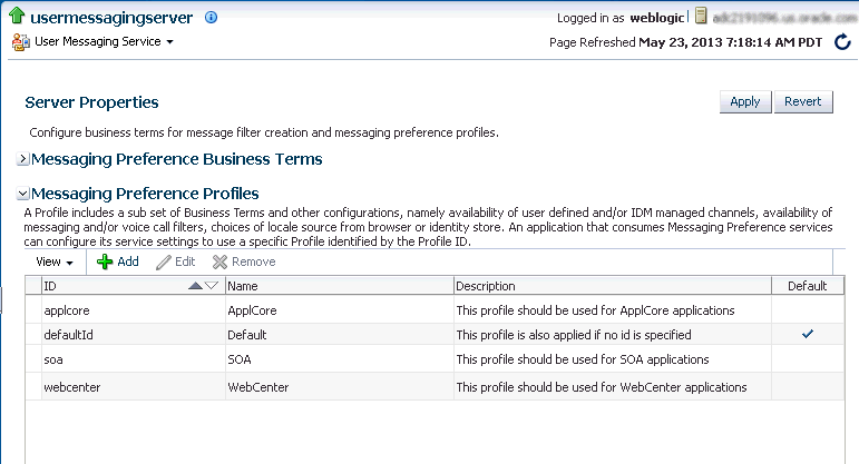Description of ums_pref_profiles.gif follows Description of ums_pref_profiles.gif follows