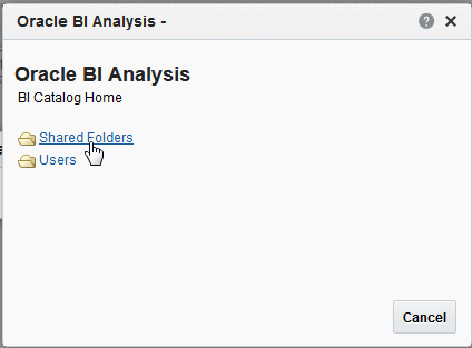 Connect to BI Presentation catalog