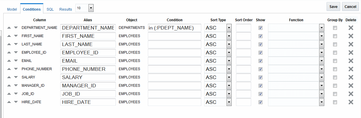 Adding a bind variable