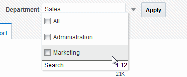 Search enabled for a menu