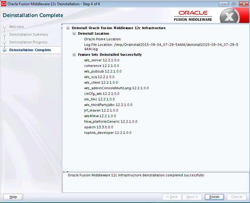 Description of the illustration uninstall_complete.gif follows