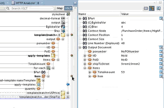 Sample debugger data &ndash;names and values