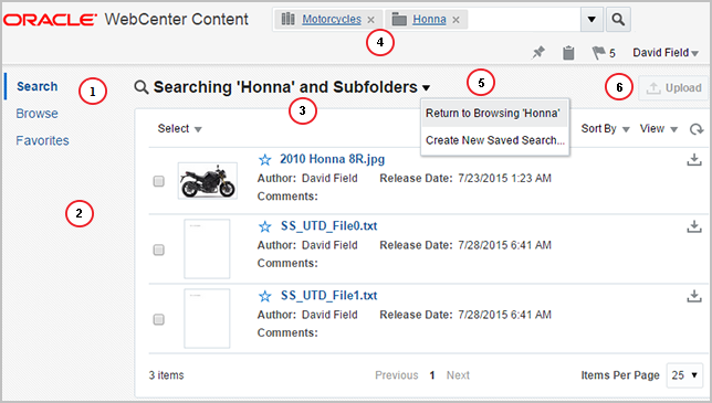Graphic of search mode features Graphic of search mode features