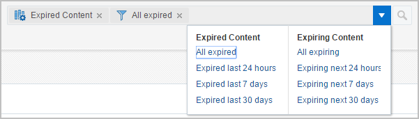 Expired Content Filters Expired Content Filters