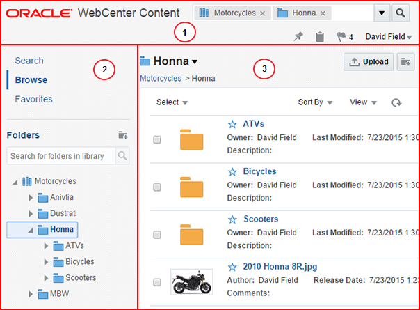 WebCenter Content UI WebCenter Content UI