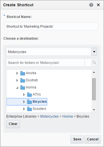 Create Shortcut Window Create Shortcut Window