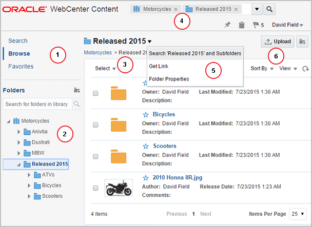 Graphic of browse mode features Graphic of browse mode features