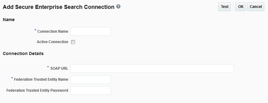 Adding Secure Enterprise Search Connection
