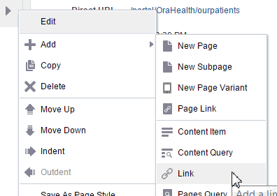 Link option