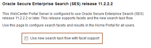 Search option for using facet support Search option for using facet support