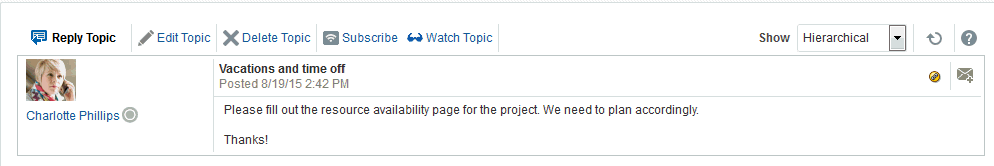 Discussion topic Discussion topic