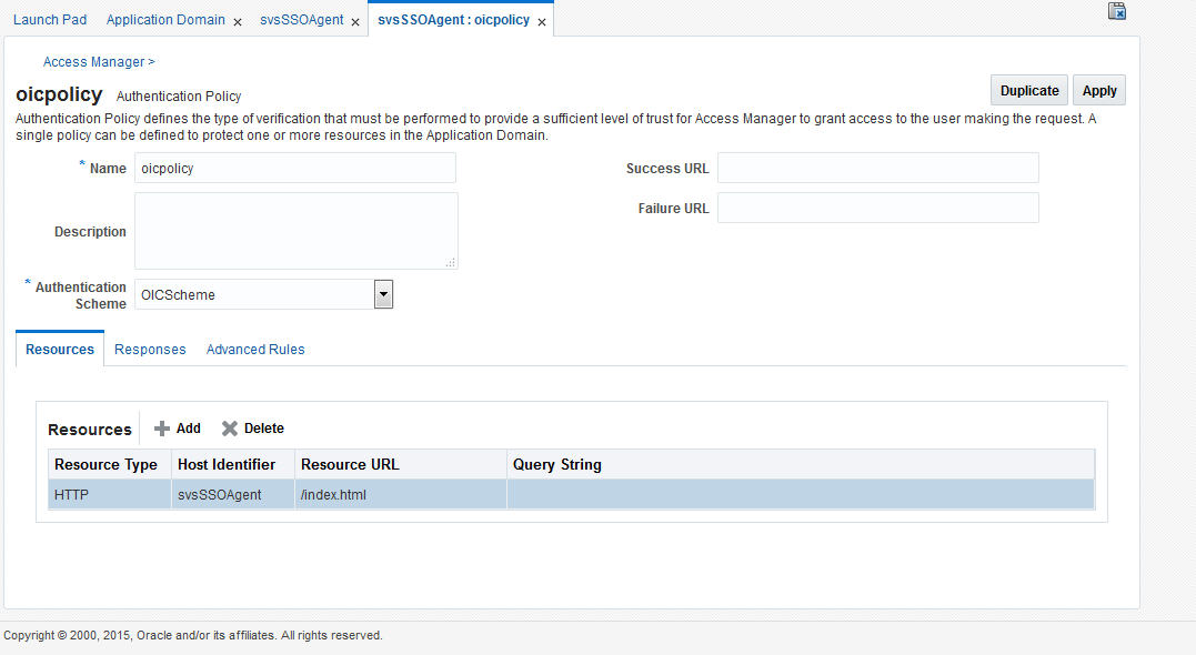 This image shows the Authentication Policy page. This image shows the Authentication Policy page.