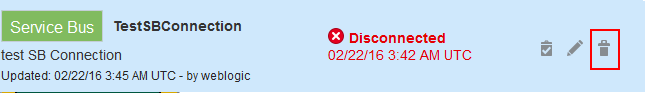 Delete Icon for connection