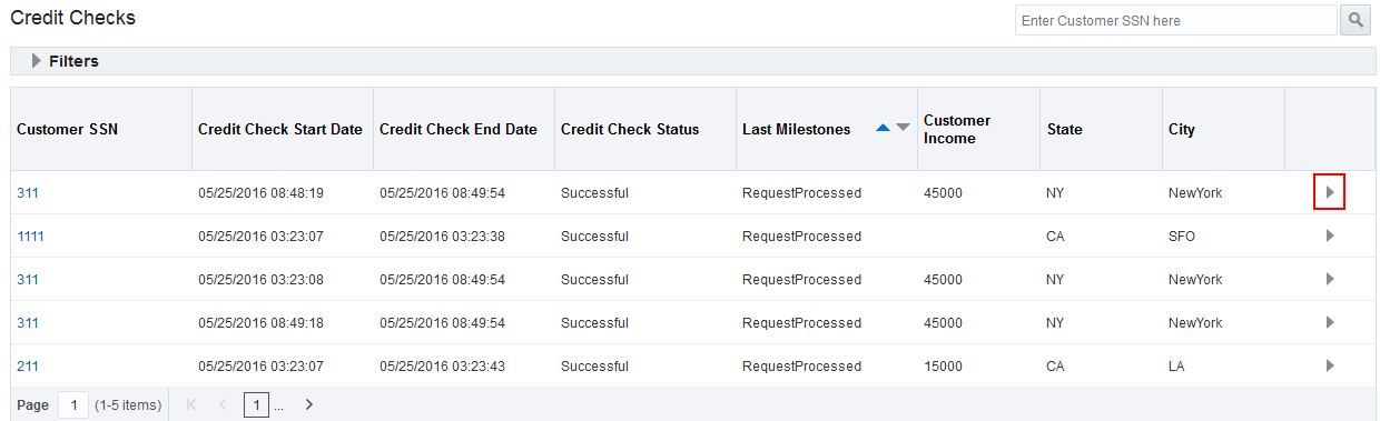 Navigating to Instance Details Page