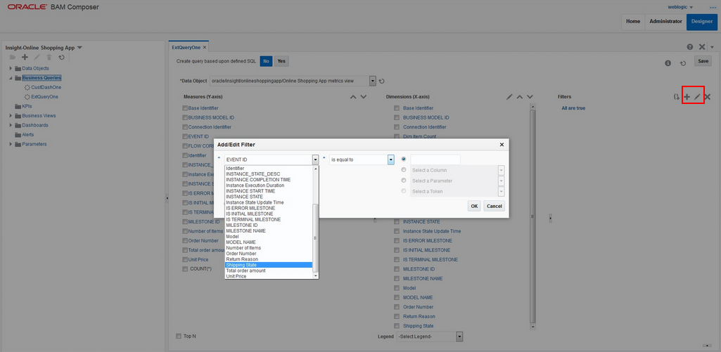 Creating External Dashboards in Oracle BAM Composer