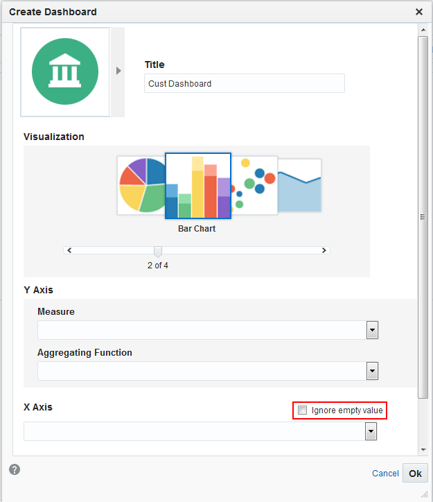 Create Dashboard Dialog Create Dashboard Dialog