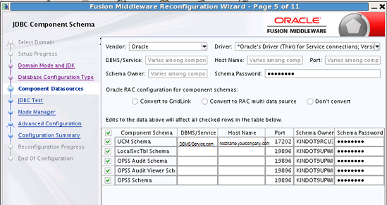 Screens described in table.