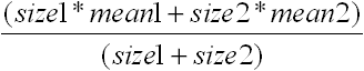 eq of pooled mean eq of pooled mean