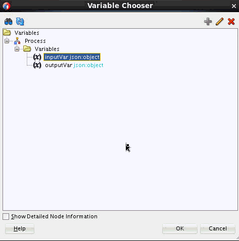Variable Chooser dialog. Variable Chooser dialog.