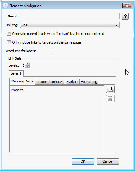 This is the Element Navigation dialog box This is the Element Navigation dialog box