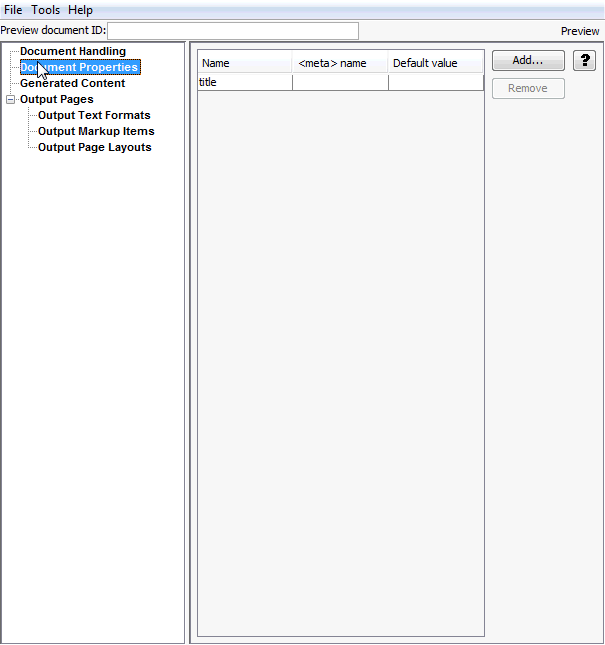 This is the Add Document Property page This is the Add Document Property page