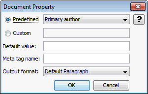 This is the Document Property dialog box This is the Document Property dialog box
