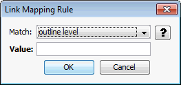 This is the Link Mapping Rule dialog box This is the Link Mapping Rule dialog box