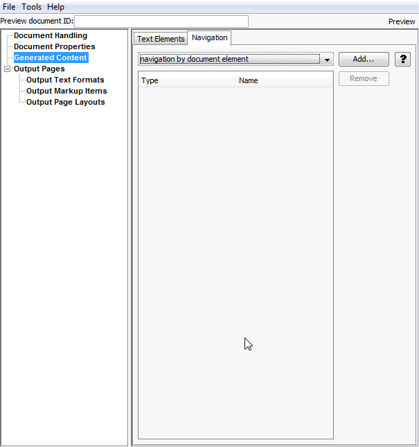 This is the Add Navigation Element page This is the Add Navigation Element page