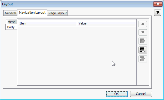 This is the Navigation Layout tab of the Layout dialog box This is the Navigation Layout tab of the Layout dialog box