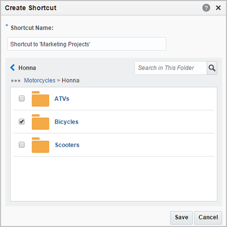 Create Shortcut Window Create Shortcut Window