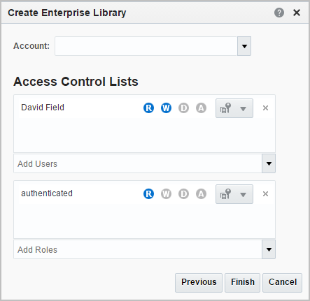 Create Enterprise Library Optional Security screen Create Enterprise Library Optional Security screen