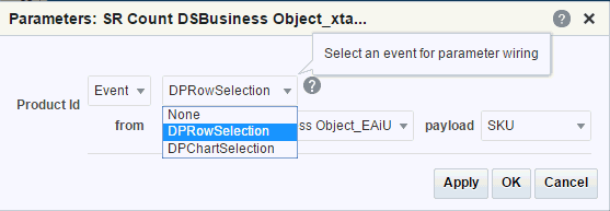 Parameters Dialog for a Consumer Component Parameters Dialog for a Consumer Component