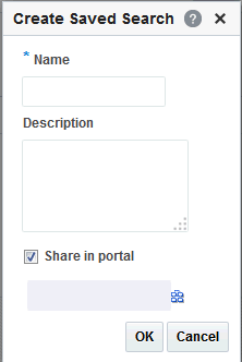 Create Saved Search Dialog