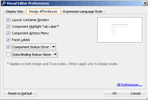 Visual Editor Preferences