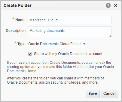 Create Folder Dialog with Sharing Enabled. Create Folder Dialog with Sharing Enabled.