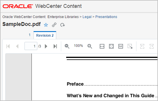 Revision Tabs in Document View Revision Tabs in Document View